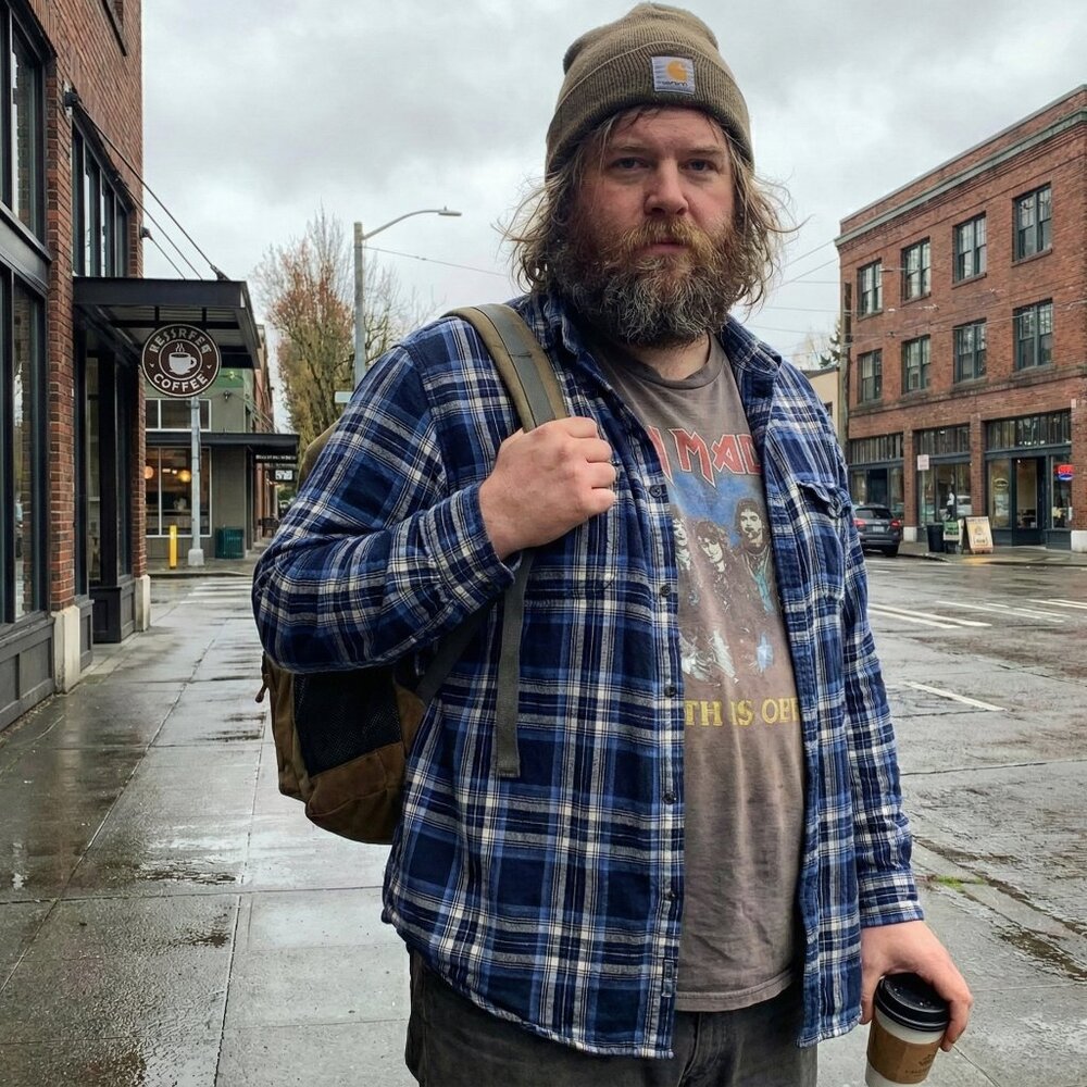 🌲 Faded Glory Blue Plaid Flannel Button Shirt 2XL 🌲